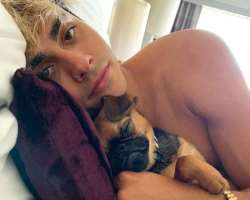 He is an animal lover and has a cute pug in his home. The dog also loves his company.